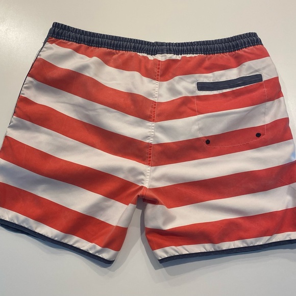 Rowdy Gentleman Men's Swim Trunks Red White Blue USA Flag Design XL - Picture 5 of 9